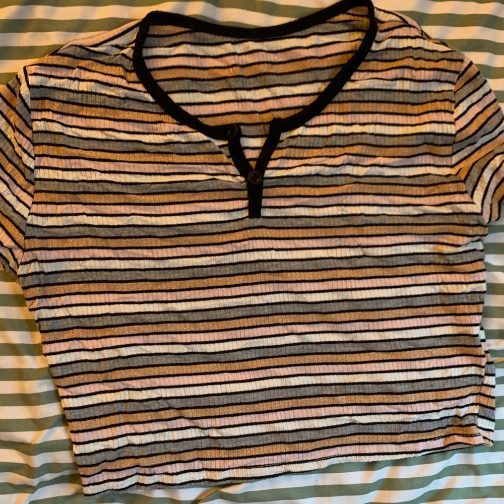 striped crop top